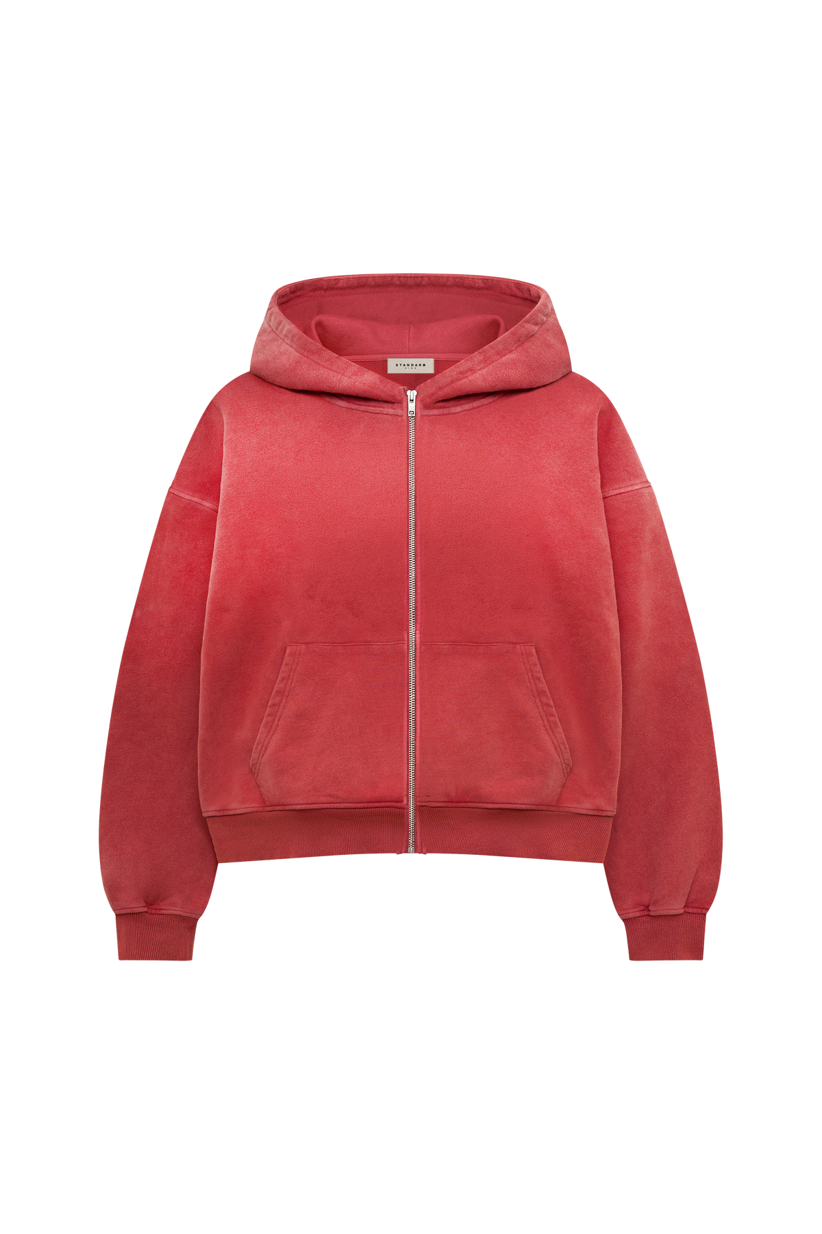 ZIPPER HOODIE - SUNFADE SCARLETT