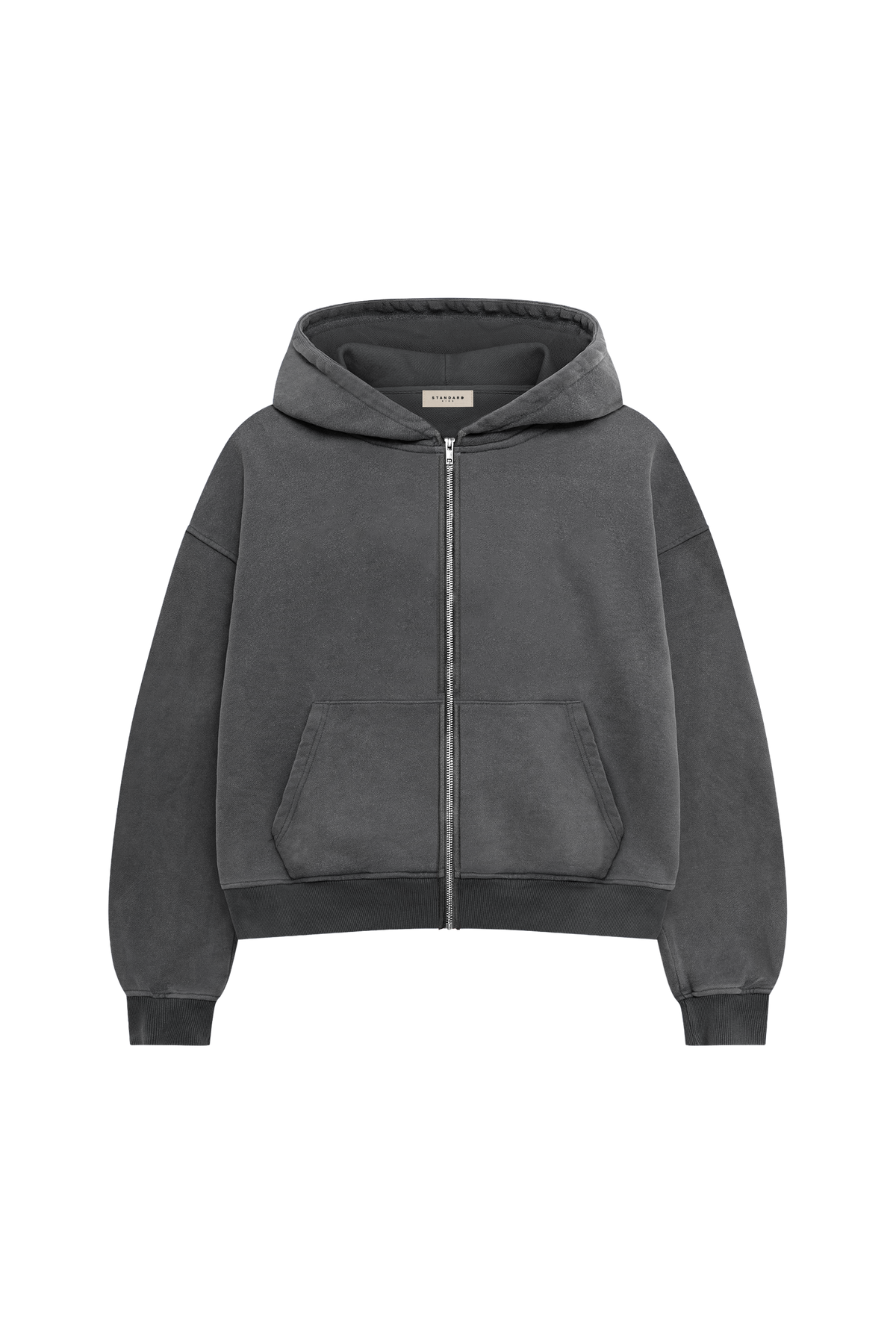 ZIPPER HOODIE - VINTAGE BLACK